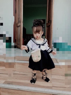Set váy thuỷ thủ cho bé gái