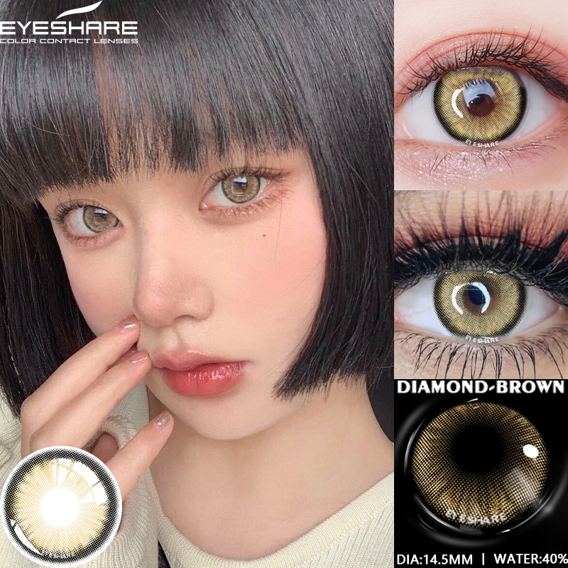 [Hàng mới về] 1 cặp kính áp tròng mềm mịn eyeshare
