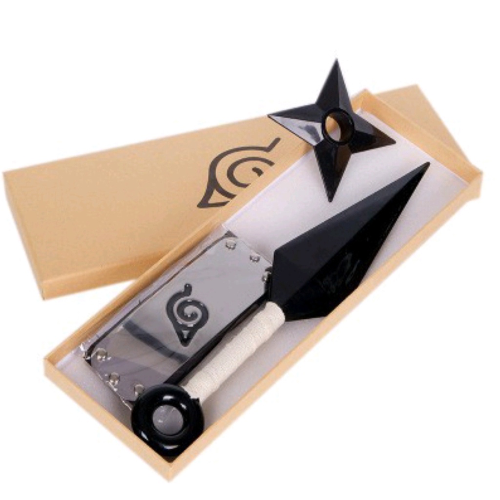 Con Quay Shuriken Cao Cấp - Trọn Bộ Combo Băng Trán + Kunai + Shuriken Cao Cấp Naruto