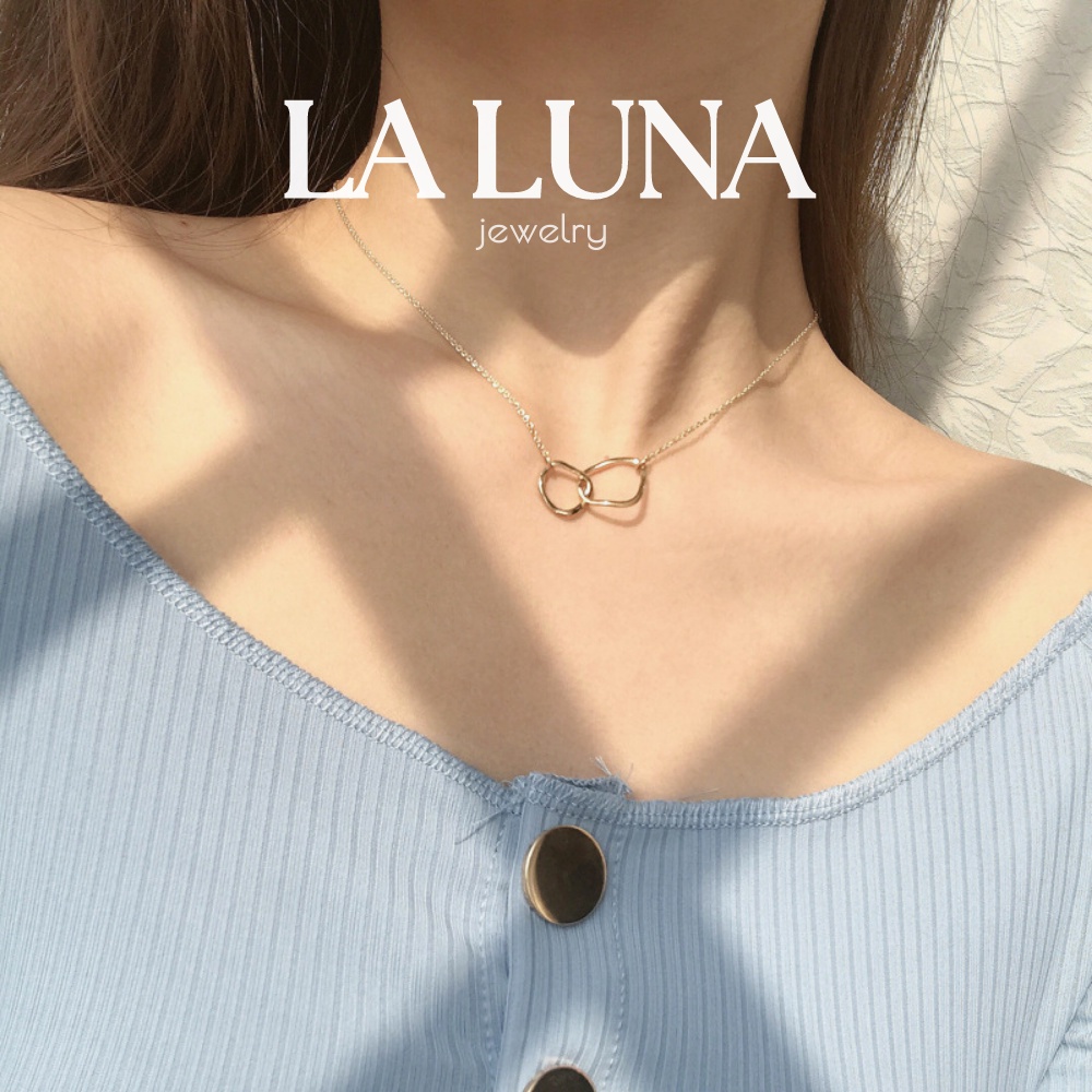 TITAN - Dây chuyền vòng cổ titan khoen hình học Gigi La Luna thanh lịch và sang trọng laluna