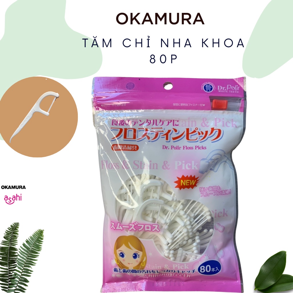Tăm xỉa răng chỉ nha khoa 80 que túi zip cao cấp