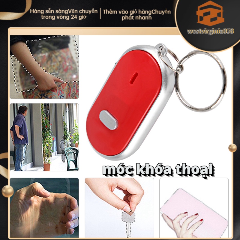 Hàng Hot Điều khiển bằng giọng nói Thiết bị chống bị mất Còi Key Finder Keychain Locator Tracer Hàng giao ngayWestvirginia058