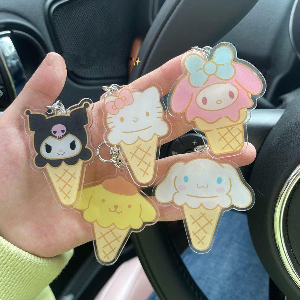 Móc Chìa Khóa Hình Kuromi Melody Bằng Acrylic Phong Cách Hàn Quốc Xinh Xắn Charms