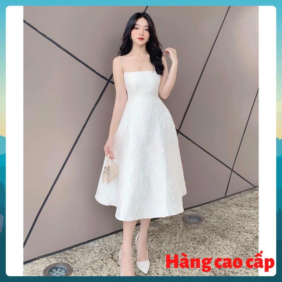 (Hàng cao cấp) Đầm dự tiệc gấm hai dây sang chảnh Vavi Dress | BigBuy360 - bigbuy360.vn