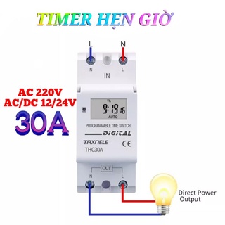 Timer hẹn giờ 30a 20 chu kỳ công suất lớn 6kw