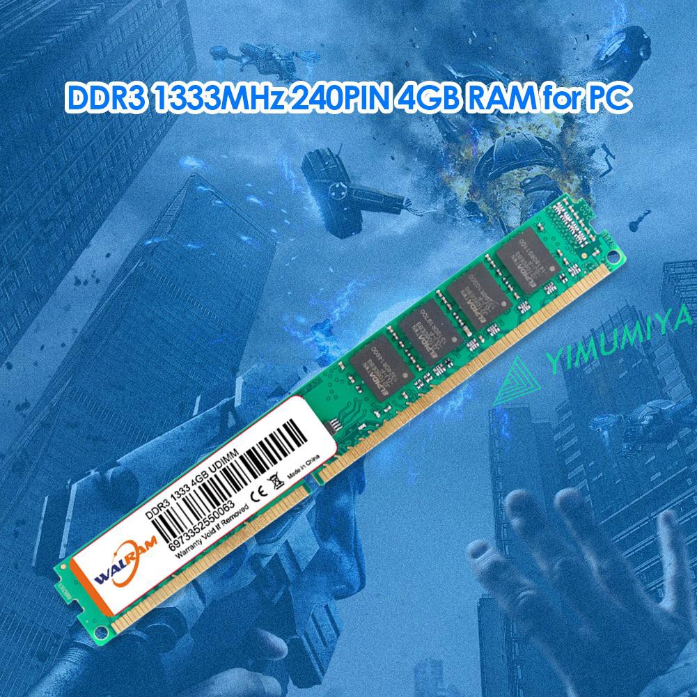 ❀Yi❀ 4GB 1333MHz DDR3 RAM Desktop Memory Module 240-Pin Memories Storage Board