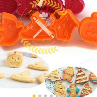 Bộ 4 khuôn nhấn bánh quy Halloween