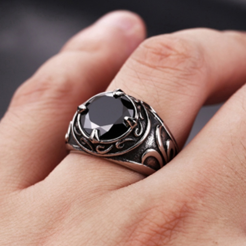 Nhẫn đeo tay mạ bạc khắc họa tiết đẹp mắt