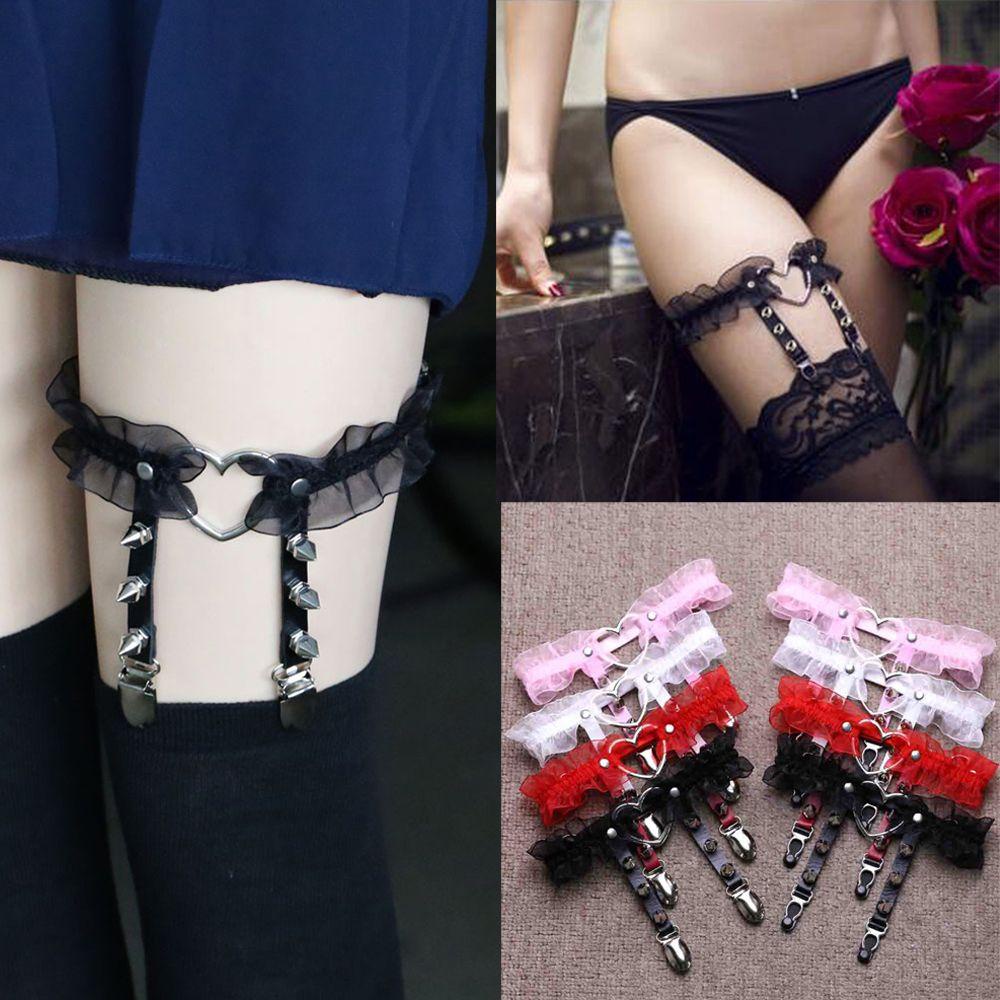 Đai Nịt Bít Tất Ren Hình Trái Tim Gợi Cảm