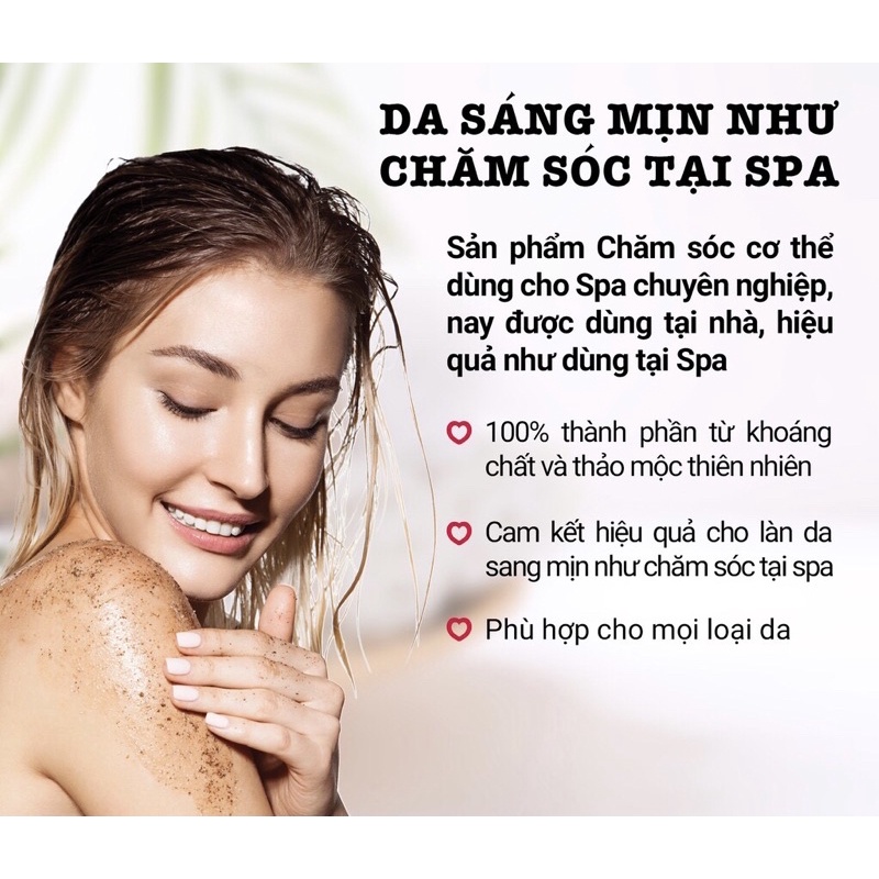 Tẩy tế bào chết Hạt cà phê và tinh dầu dừa Felina dạng kem 220g/hộp - hàng chính hãng