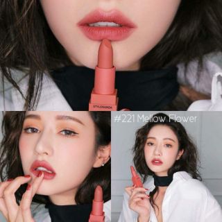SON 3CE 221 MELLOW FLOWER MÀU HỒNG ĐẤT CÓ KHÁ NHIỀU SẮC ĐỎ HÀNG CHUẨN AUTH