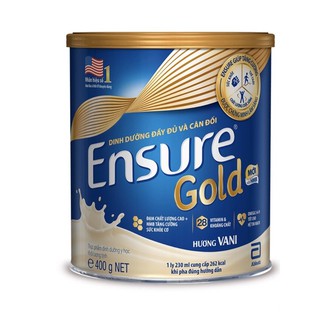 Sữa bột Ensure gold 400g vani/ lúa mạch ít ngọt