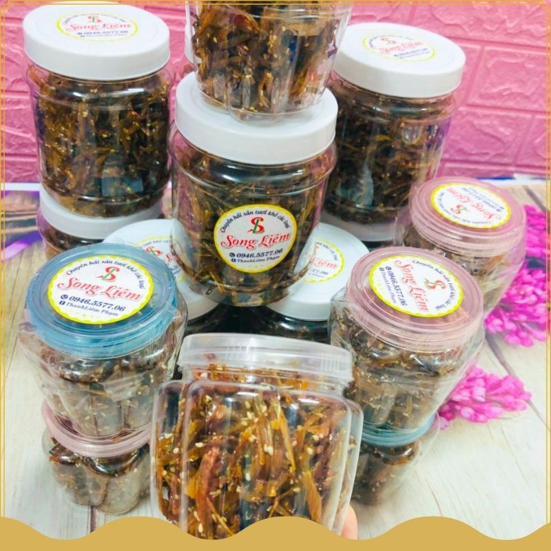 Cá cơm rim tỏi ớt, Mực rim me tỏi ớt, Mắm ruốc nhà làm siêu ngon, Combo 2hũ Cá Cơm 120g NPP Songliemshop