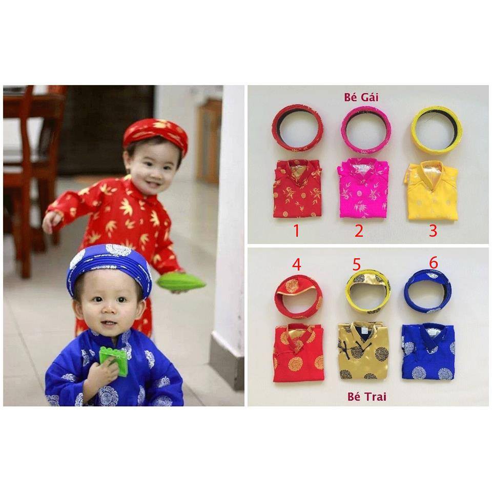 Áo dài gấm thái tuấn truyền thống bé trai và bé gái - ĐỦ MẪU ĐỦ SIZE