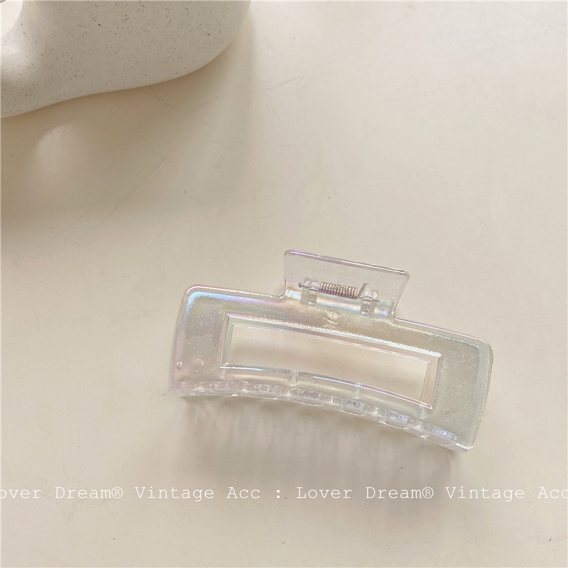 Kẹp tóc trong suốt phong cách retro Hàn Quốc