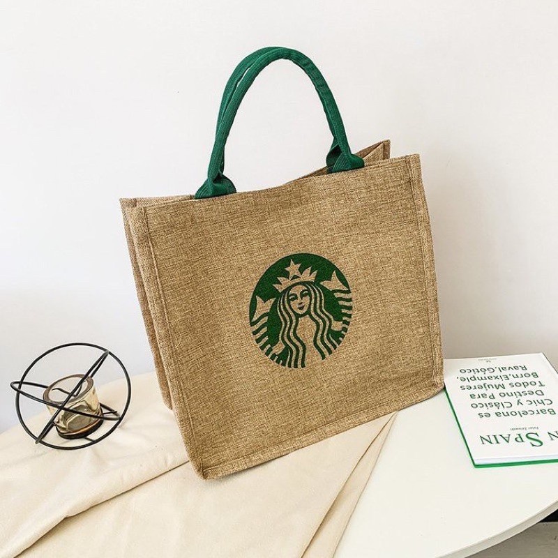 Túi Xách StarBucks Phiên Bản Túi Cói Loại 1