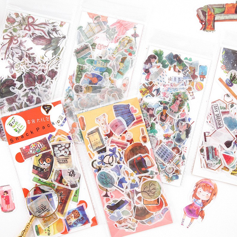 Set 30-80 sticker trang trí planner STG075