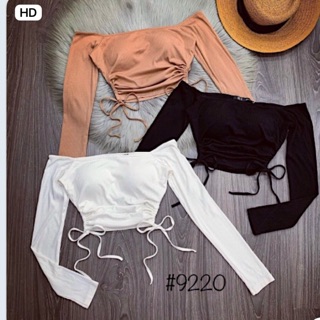 Áo croptop dây rút