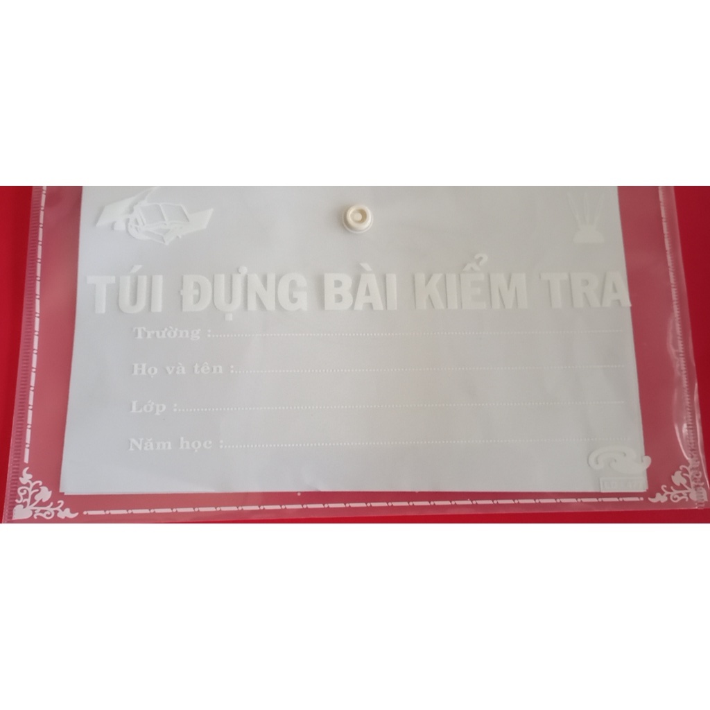 Bìa nút-Bìa Sơ Mi, Bìa kiểm tra in chữ, Khổ A5