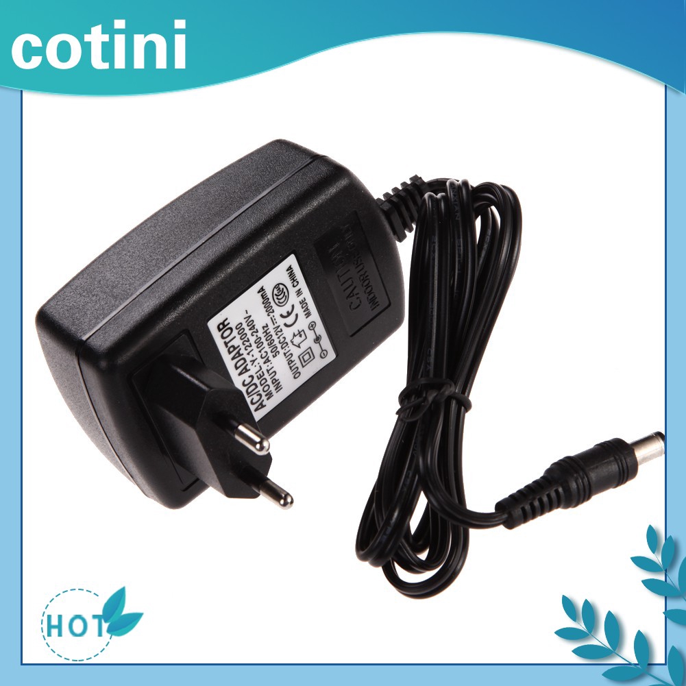 AC 100-240V Converter Adapter DC 5.5 x 2.5MM 12V 2A 2000mA Charger EU Plug