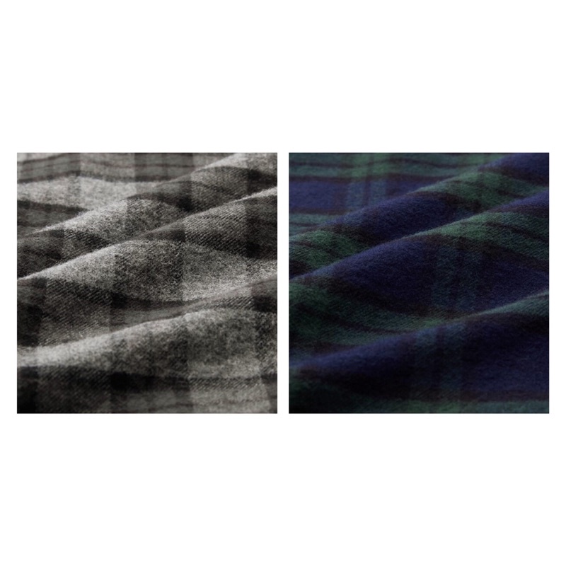 Áo sơ mi nam dài tay cổ bẻ kẻ caro dòng flannel thời trang của GU - Nhật