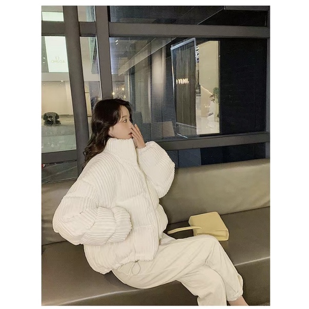 Áo Khoác Phao Nhung Croptop Siêu Ấm Chuẩn Quảng Châu