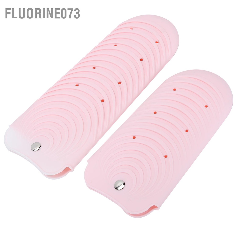 Fluorine073 2 cái Túi silicone chịu nhiệt Tấm chắn Phẳng Giá đỡ bằng sắt Nắp cho Máy ép tóc