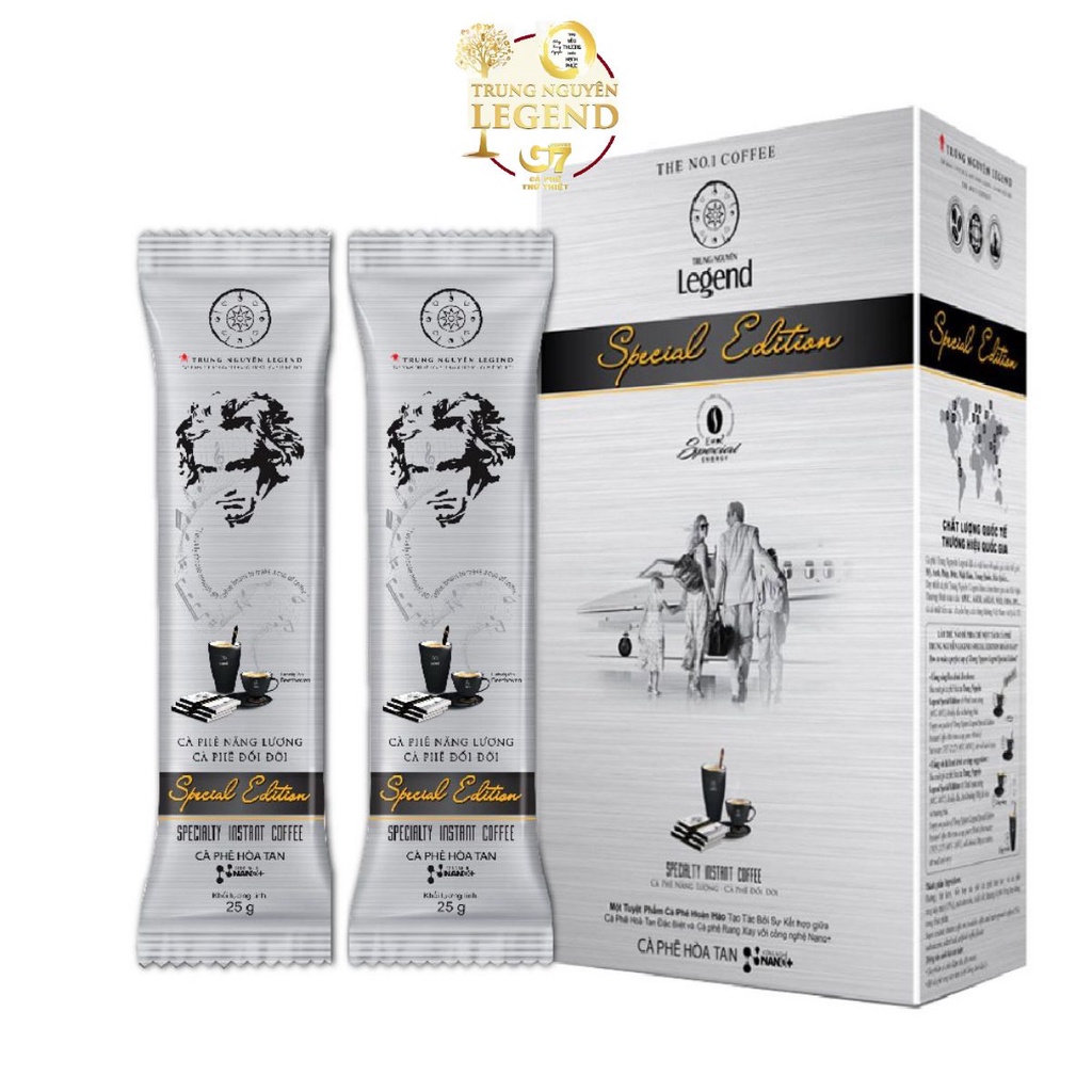 Cà Phê Trung Nguyên Legend Special Edition - Hộp 9 Gói tặng 1 sữa đặc có đường 390gr