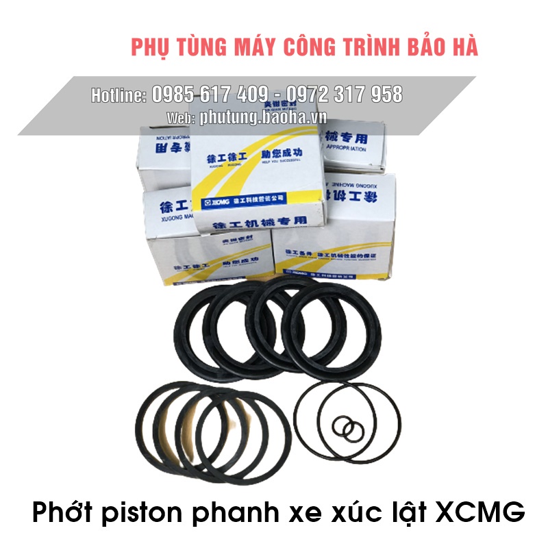 Phụ tùng máy xúc, máy xúc lật Trung Quốc, phớt piston phanh, cúp ben phanh xe xúc lật XCMG LW500F LW300F
