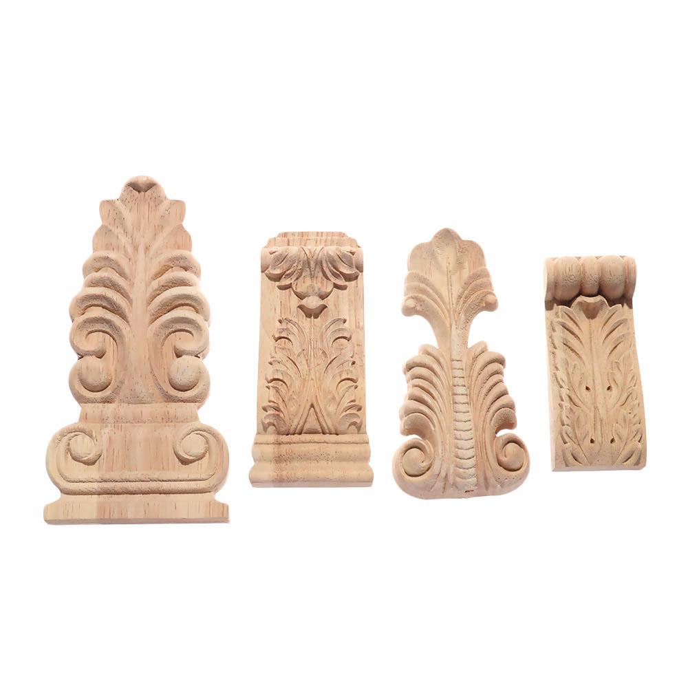 YVE Phụ Kiện Chân Ghế Chạm Khắc Bằng Gỗ Chất Lượng Cao Phong Cách Vintage