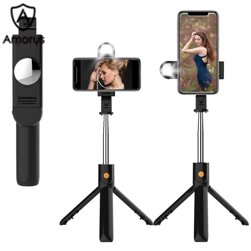 Gậy Ba Chân Amorus SELFIESHOW K10S Điều Khiển Từ Xa Cao Cấp Có Chức Năng Hẹn Giờ Và Đèn LED Thông Dụng Cho Điện Thoại | BigBuy360 - bigbuy360.vn