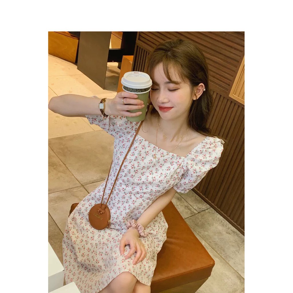 Váy Hoa Nhí Trắng ⚡️ẢNH THẬT⚡️ Đầm Dáng Xinh Chào Hè