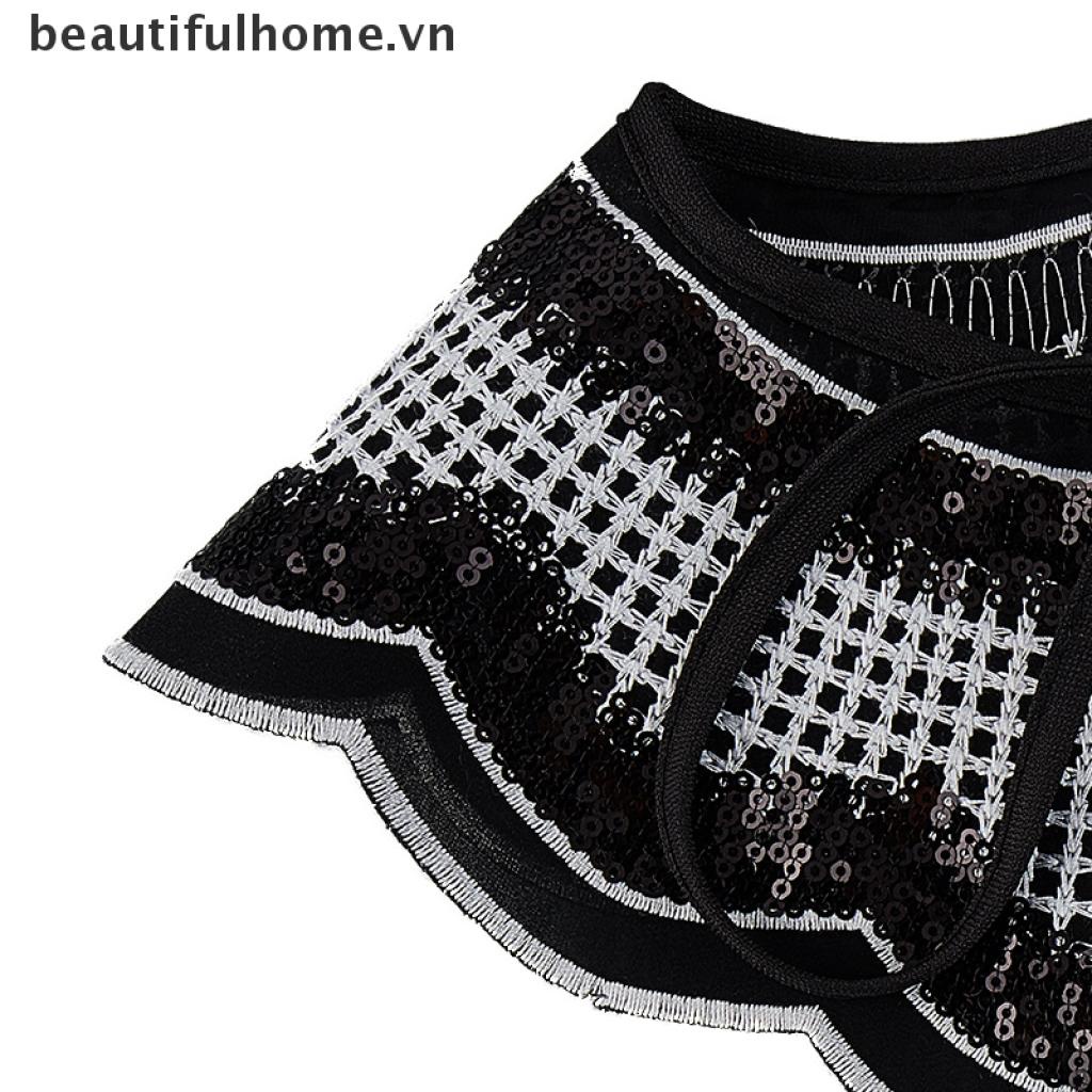 Cổ Áo Sơ Mi Giả Phối Ren Thời Trang Cho Nữ