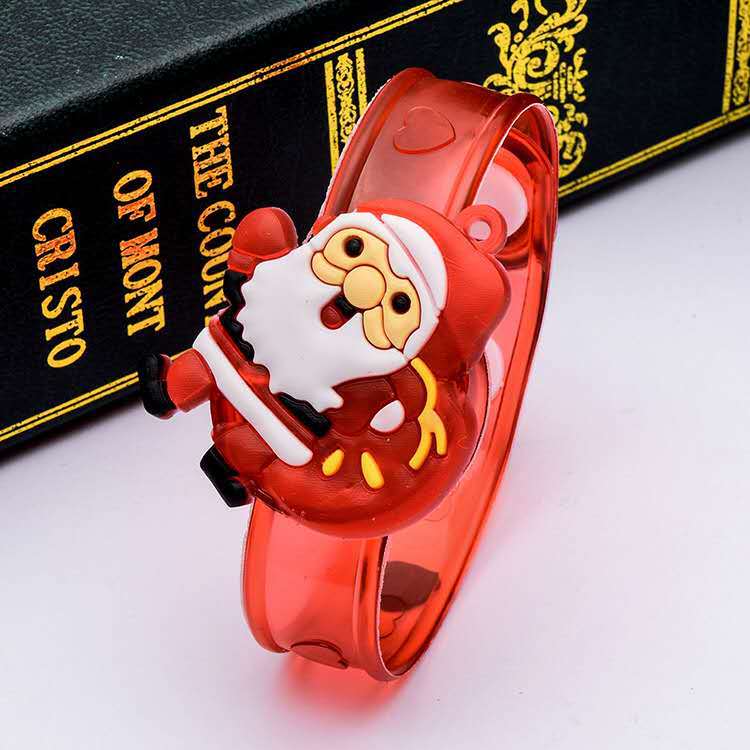 Vòng tay điện tử phát sáng Món quà Giáng sinh cho trẻ em Vòng tay đồ chơi ông già Noel phát sáng