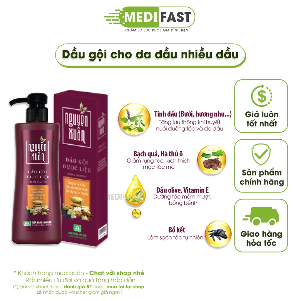 Bộ dầu gội và xả nguyên xuân đỏ - Dành cho da đầu thường - Giúp tóc suôn mềm, óng mượt từ thảo dược