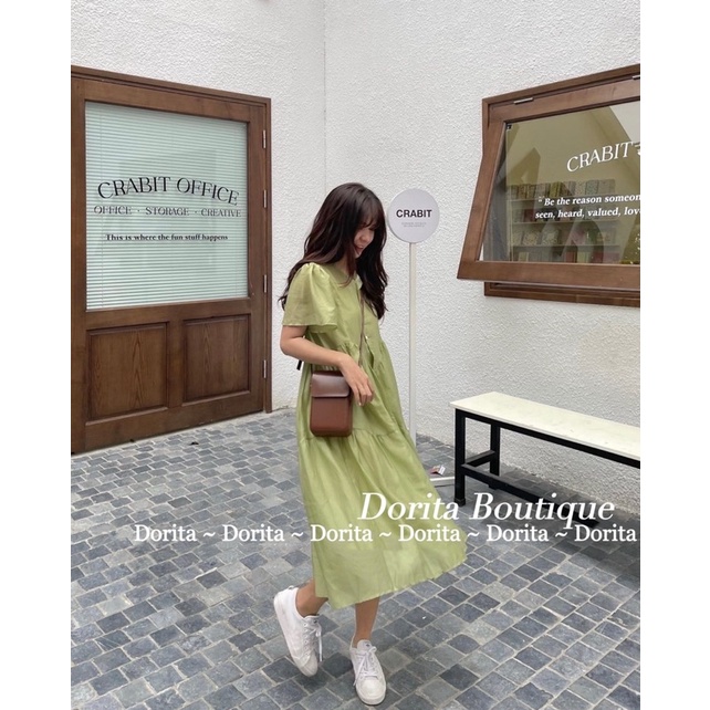 Váy babydoll vải tơ mềm 2 lớp cộc tay xoè dài, Đầm babydoll kèm váy 2 dây bên | BigBuy360 - bigbuy360.vn