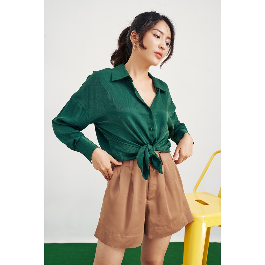 DOTTIE- Áo sơ mi vai xệ nữ T0215 | BigBuy360 - bigbuy360.vn
