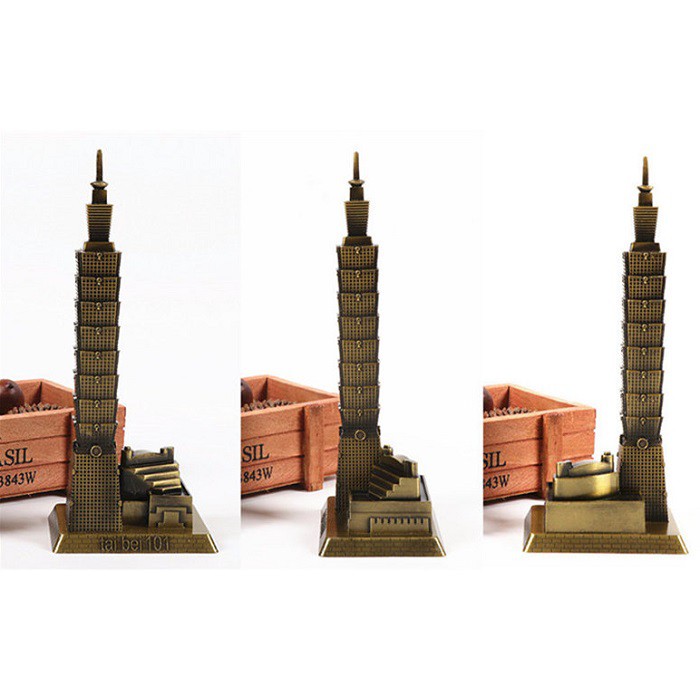 Mô hình tháp Taipei 101 ở Đài Loan, bằng hợp kim