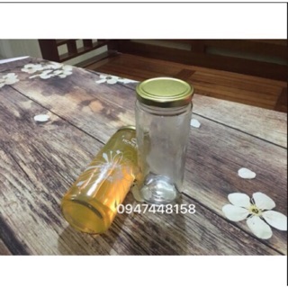 Chai thuỷ tinh hình trụ nắp thiếc 500ml