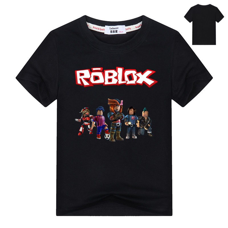 Áo thun cotton ngắn tay in ROBLOX cho bé