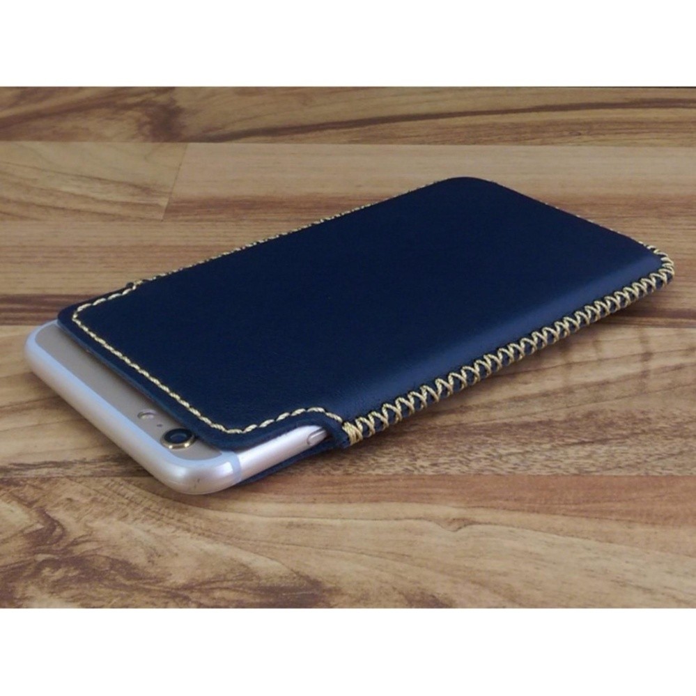 Bao Da Túi Rút Iphone 6/6S Plus Màu Xanh Navy