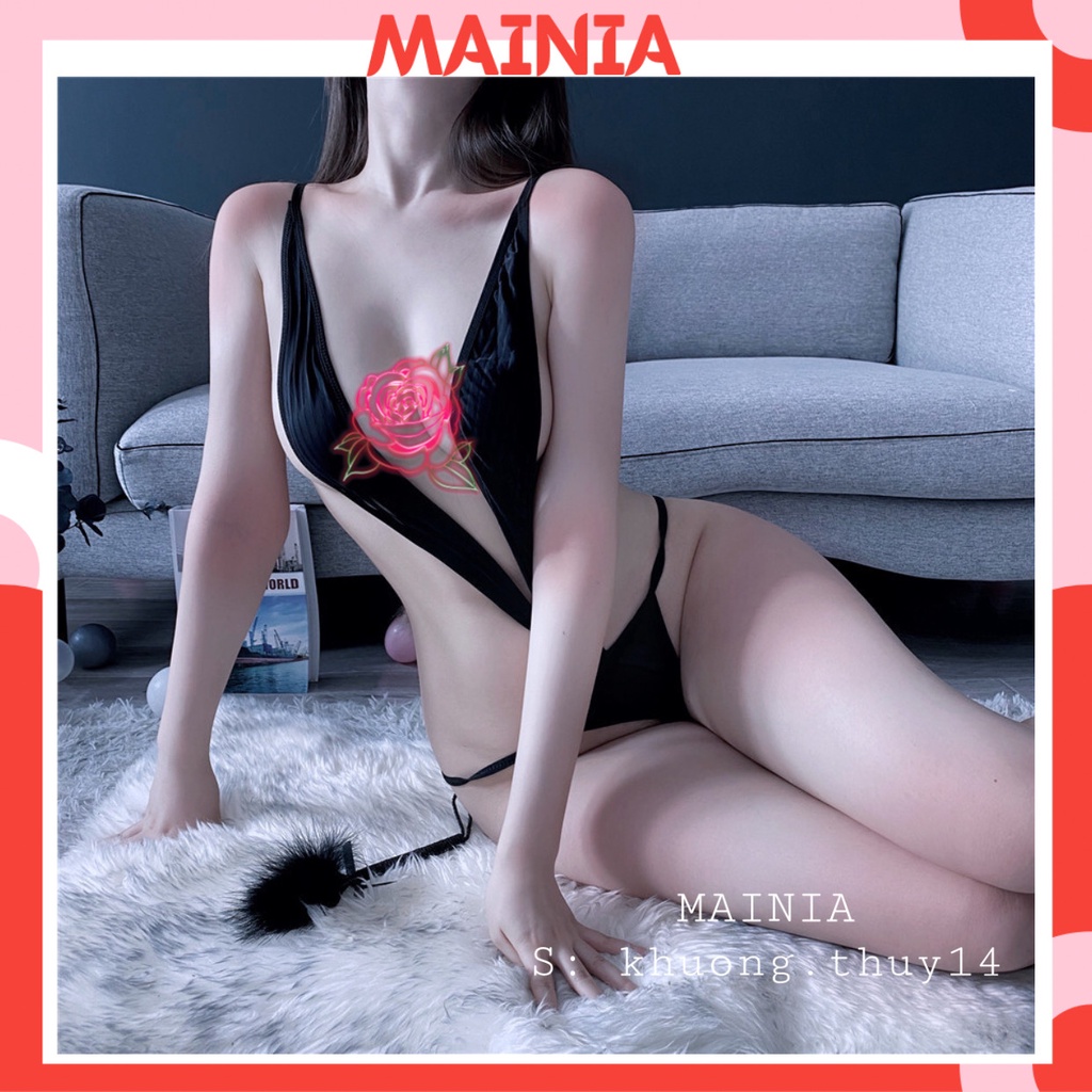 Bộ Đồ Ngủ Thun Su Lạnh Cột Dây Siêu Sexy Gợi Cảm Quyến Rũ Mainia Shop
