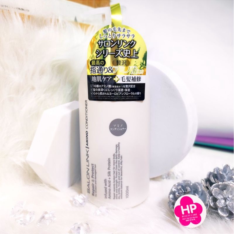 Dầu Xả Dưỡng Ẩm Salon Link Amino Conditioner Phục Hồi Tóc Khô Xơ (Chai 1000ml)