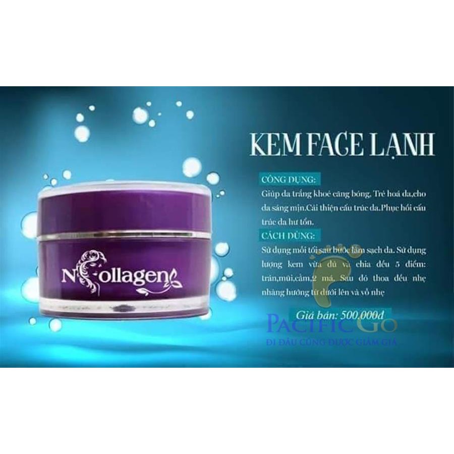 Kem face lạnh WHITE GLOW SKIN chính hãng N-COLLAGEN