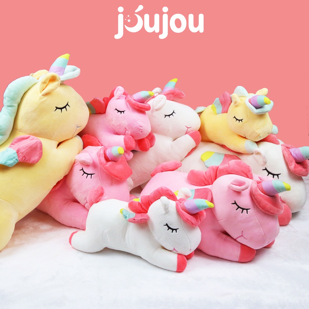 Gấu bông ngựa pony 1 sừng unicorn size 40-60cm cute cao cấp JouJou mềm mịn dễ thương cho bé