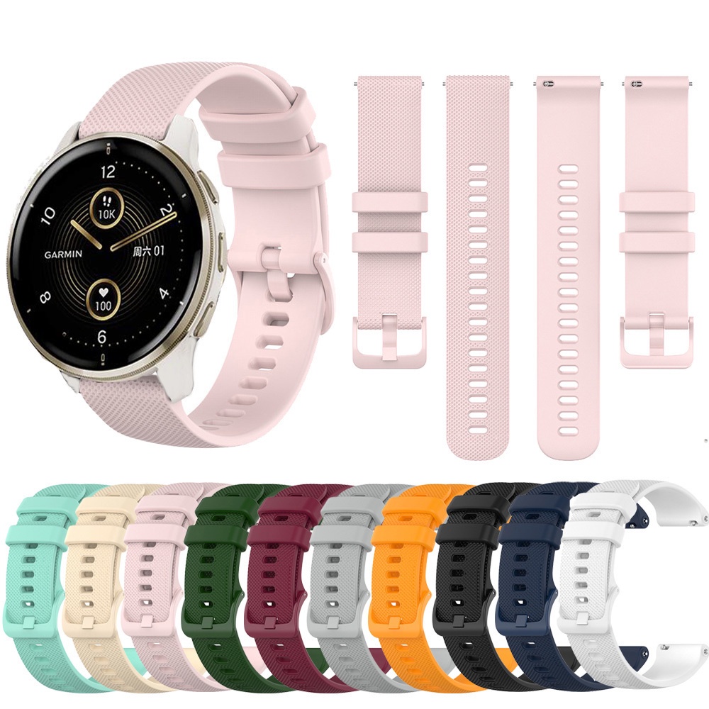 YIFILM Dây Đeo Silicon Cho Đồng Hồ Thông Minh Garmin Venu 2 Plus Vivoactive 3 Venu / Vivoactive 4 4S / Forerunner 645 245m