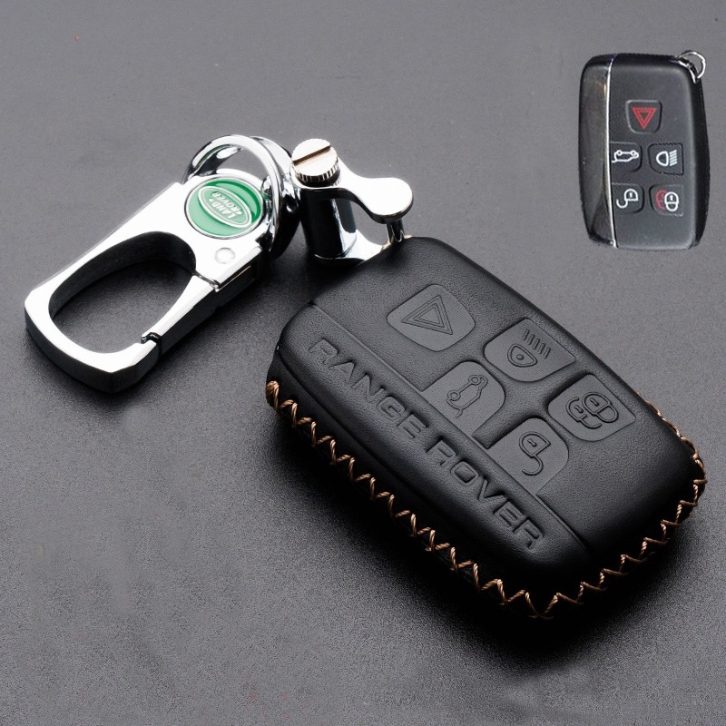 Bao da kiểu dáng vỏ chìa khóa cho Land Rover Range Rover Sport Evoque Freelander 2 Discovery 2 3 4 Jaguar XF A8 A9 X8