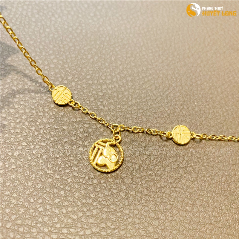 Vòng Tay Nữ Mạ Vàng 18K Họa Tiết Phước Lành Kiểu Hàn Quốc LVN005, Lắc Tay Nữ Thời Trang, Sành Điệu, Không Bị Đen