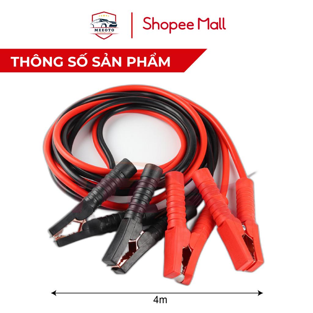 Dây Câu Điện Bình Ắc Quy Ô Tô Quy Ô Tô Lõi Đồng Siêu To 2000A Loại 4 mét Có Kẹp Cách Điện MEEOTO