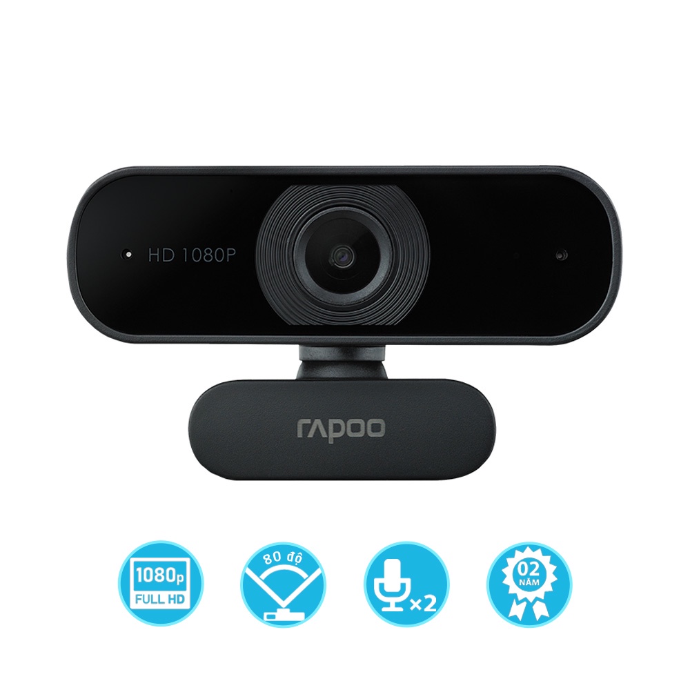 Webcam Rapoo C260 Full hd 1080p Kèm Mic - BH Chính Hãng